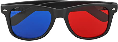 LIYJTK Occhiali 3D leggeri rosso blu per giochi cinematografici Materiale in resina per PC