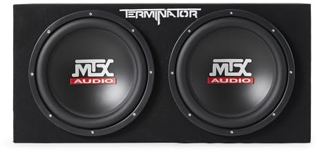 MTX 12 1200W Dual Loaded Car Subwoofer Audio with Sub Box and Amplifier, TNP212D2