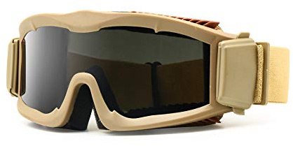 Militär Alpha Ballistic Goggles Tactical Army solglasögon Airsoft CS paintball glasögon 3 lins kit (bronsa)