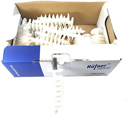 Kunststoffdübel Dämmstoffplattendübel TURBO-FIX 27 x 82 mm | 25 Stück | für Befestigungen auf Hartschaumplatten, selbst-bohrend, Aufnahme: T 40 | Setzwerkzeug inklusive | Hüfner Made in Germany