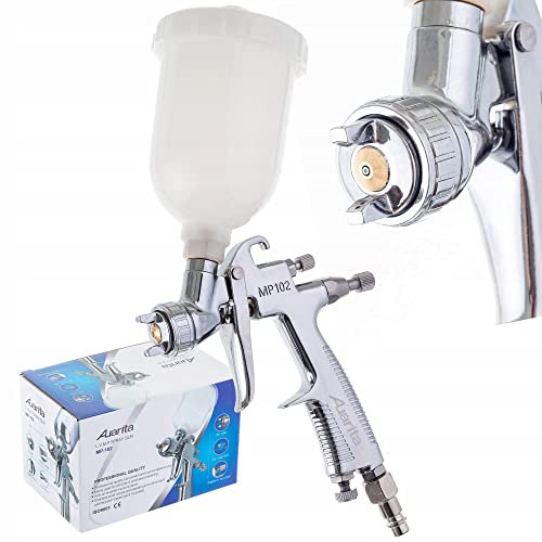 Auarita LVMP Mini Pistolet pulvérisateur à Technologie MP-102 Buse de 1,2 mm Durable Capacité de 250 ML pour la Peinture Trois Modes de réglage Couche de Peinture très Fine Extrêmement précise