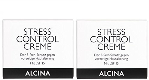 2er Stress Control Creme pflegende Kosmetik Alcina 3 Fach Schutz je 50 ml = 100 ml