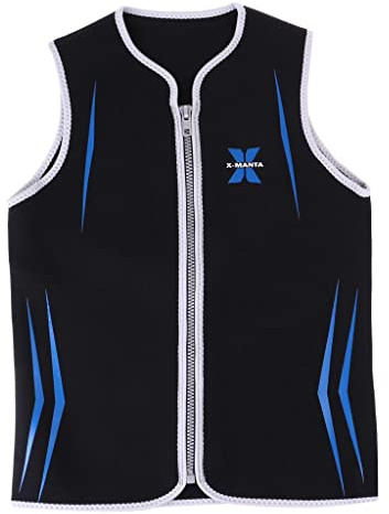 freneci Herren 3mm Neopren Neoprenanzug Hautausschlag Weste Ärmellose Jacke Tauchen Surfmantel