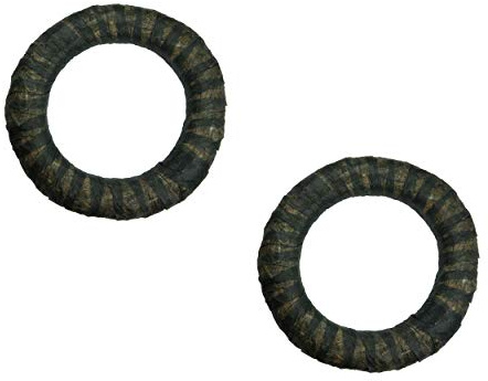 DekoPrinz Strohkränze mit Vlies, 2 Stück | ø 30 cm Durchmesser | 5 cm Stärke | Strohrömer, Türkranz, Deko-Kranz, Kranz-Rohling, Strohring