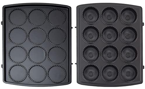 Syntrox Germany Muffin-Cupcakeplatten-fuer-ZN-2000W Antihaftbeschichtete Wechselplatten für Cupcake Maker