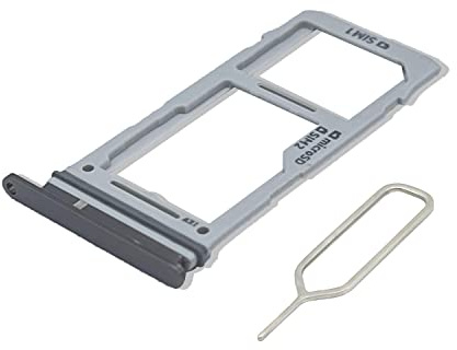 Eonpam Tiroir Carte SIM pour (Samsung Galaxy S10/S10+ Plus) Support Qualité d'origine Remplacement Plateau Memory SD Slot Carte SIM avec Aiguille SIM((Noir))