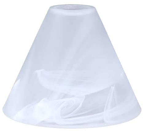 Alabasterglas weiß Ø 155mm E27 Lampenglas Ersatzglas Glasschirm Leuchtenglas Lochmaß oben 40mm