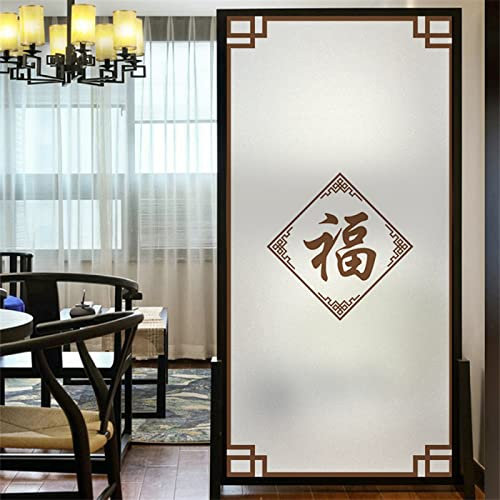 Selbsthaftend blickdicht sichtschutz folie,Statische 3D-Buntglas fensterfolie,bunte Blätter ,Statisch haftend anti-UV zum dekorieren von küche, wohnzimmer, esszimmer usw 44.5x300cm