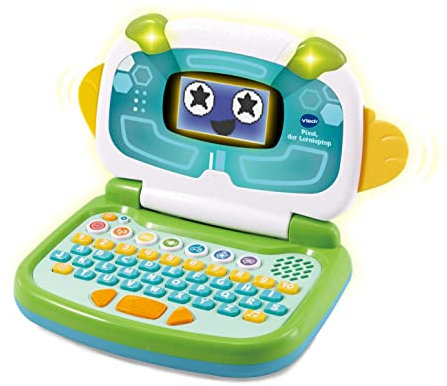 Vtech Pixel, der Lernlaptop – Lerncomputer mit eigener Persönlichkeit, ABC-Tastatur und vielen Lerninhalten wie Zahlen, Buchstaben, Gefühle und mehr – Für Kinder von 3-6 Jahren