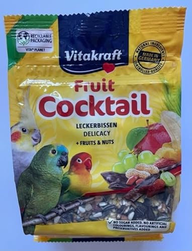 Vitakraft Früchte Cocktail Mit Früchte & Muttern 250g (Einzel Paket) - Für Papageien Und Sittiche