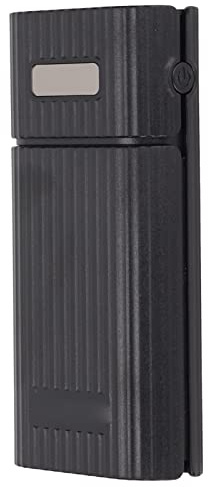 Scatola di Alimentazione Fai-da-te, Caricabatterie Portatile 2 in 1 2 Sezioni //18700/20700 Caricabatterie Tipo C Power Bank a Ricarica Rapida, Kit Custodia di (Nero)