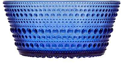 Iittala Kastehelmi 1066655 Bowl in Ultramarine Blue Glass Capacity 230 ml