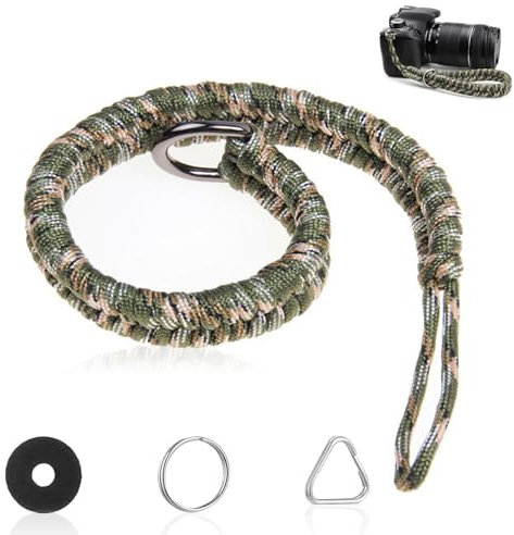 MHYMX Kamera Handschlaufe, Kameragurt 35cm Länge Verstellbar Camera Strap Kamera Gurt aus Paracord Handgeflochten Universal Kamera Band für Kompaktkamera DSLR