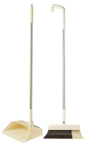 Juego de escoba y recogedor, escoba y recogedor de mango largo | Escoba de cerdas suaves para suelo de vestíbulo, habitación, cocina, hogar