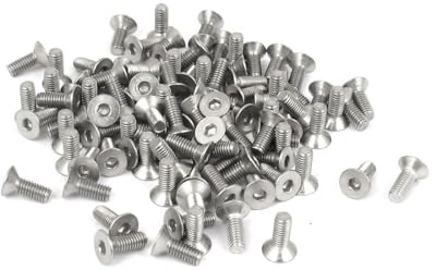TA-VIGOR 100Pcs Hex Socket Countersunk Head Screw Bolts, M3 x 8mm 304 Stainless Steel Flat Head Socket Cap Screws Bolts Fasteners for Bicycle Motorcycle Repair, Machinery, Household Appliances