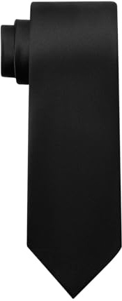 huipinghu Men Ties, Classic Men's Solid Satin Neck Tie, Premium Pure Color Necktie with Multiple Colors, Formal Neckties for Business Wedding Party Work Tie, 8cm Black Ties for Men
