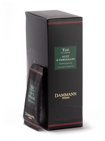 Dammann Frères® | Tè Verde Bergamotto Kiwi Pesca - 24 Filtri in Bustine | Tè Verde Notte a Versailles Miscela Fiori Arancio, Viola e Frutta