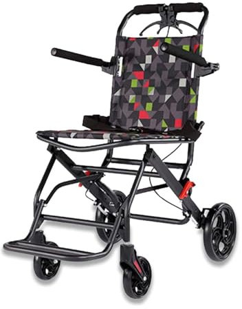 Rollstuhl Faltbar Leicht,Faltrollstuhl Rollator Schmal Klappbare Armlehnen,Klappbare Fußstützen Für Wohnung,Reiserollstuhl,Transportrollstühle,Belastbarkeit 100 Kg,Sitzfläche 39 cm