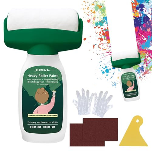 Zinueen Pintura de Pared Blanca | Borrador y Cepillo de Rodillo con Pasta para Reparación de Paredes | 500 g