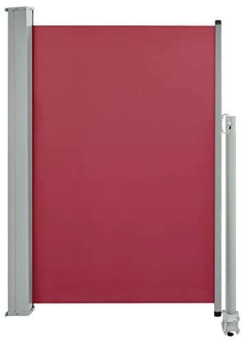 Wenjingqi-48345 Seitenmarkise für den Garten, Rot, 120 x 300 cm