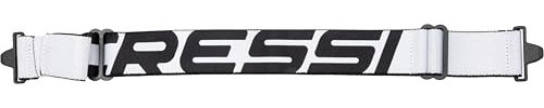 Cressi Original Textile Mask Strap for Scuba Snorkeling Mask Group E White/Black - Cinturino Originale per Maschere Sub e Snorkeling, Bianco/Nero, Taglia Unica Unisex