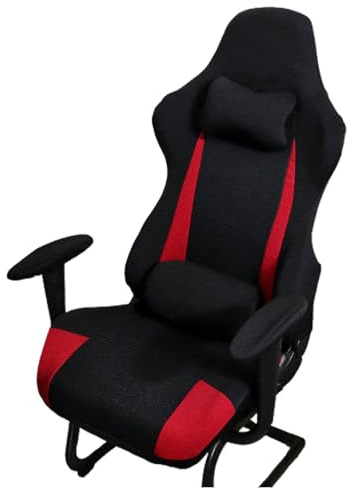 Tufkiss Funda Silla Gaming de Juego 6 Pcs, Funda Elástica Silla Gaming, con Funda para Reposabrazos Funda Silla Gamer(No Incluye Sillas)(Red)