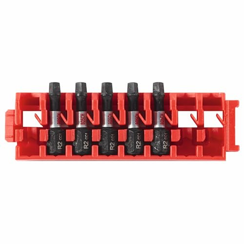BOSCH ITDSQ2105C - 5 pc. Driven 1 in. Impact Square #2 Insert Bits with Clip for Custom Case System