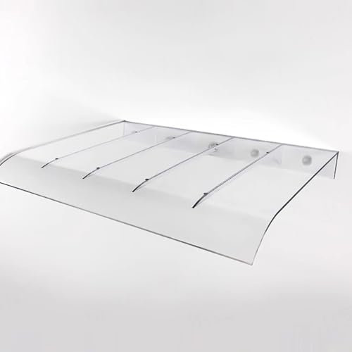 Window Rain Shelter Cover,PC Door Canopy Awning,Transparent Roofing Canopies,Soundproofing Door Window Awning,UV Rain Snow Protection Shelter,for Outdoor Patio Garden (50x50cm/20x20,Facade)