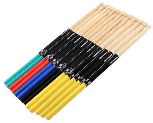 CHUENHEI 20 baquetas de batería 5 A, baquetas de 5 A, baquetas de madera con asas antideslizantes, baquetas de madera de arce, accesorios para banda instrumentos musicales