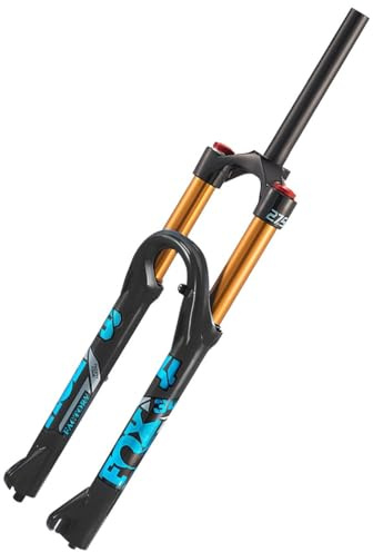GJYDPU Federgabel MTB 26/27.5/29 Straight(1-1/8) Tapered(1-1/2) 9x100mm Schnellspanner 15x100mm Boost Dämpfungseinstellung 140mm Hub Magnesiumlegierung 75mm Scheibenbremse