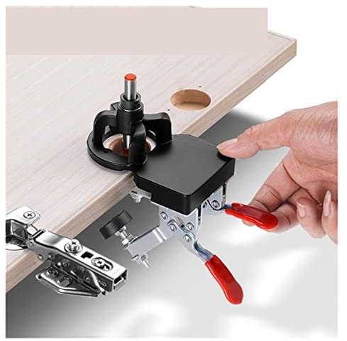 Measuring Tools, 35mm Hinge Jig Kit Concealed Hole Drilling Guide Woodworking Hole Punch Locator Kit for Kitchen Cabinet Doors Face Frame Hinges