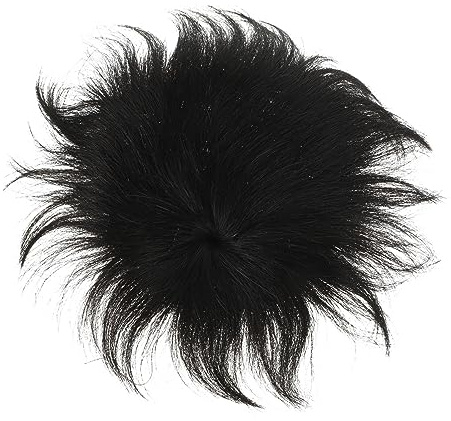 SAFIGLE Peluca De Hombre Postizo Negra Clip 1 Unidad Tamaño 13x14 Cm, Toupee Para Hombres Ventilado Comodidad Para Uso Diario, Reemplazo De Cabello Natural