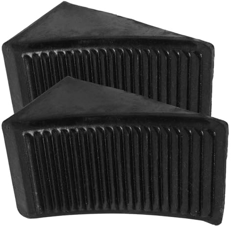GETAJGHSD Cunei per Ruote in Gomma Antiscivolo 2 Pezzi Fermo per Pneumatici Portatile Leggero 17X14X11 CM Accessori per Camper Roulotte e Rimorchi per Sicurezza Parcheggio