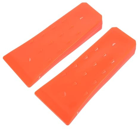 TOYZFRIENDY Lot de 2 Coins D’abattage en Plastique Orange 8 Pouces pour Coupe D’Arbres Jardinage Cale de Débardage Résistant aux Intempéries et Contrôle Direction Chute Sécurité