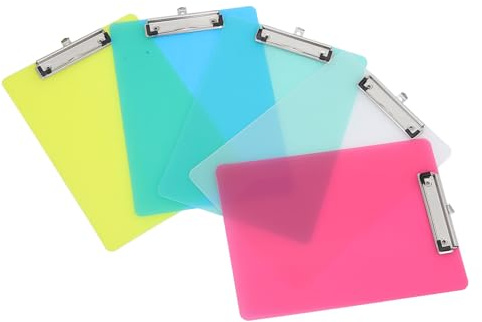 JOINPAYA Porte-Documents A4 Multifonction 5 Pièces en Plastique Coloré – Tableau D’Écriture Portable pour Bureau École et Organisation de Dossiers Papier