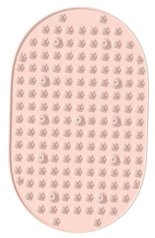 MagiDeal Alfombrilla de acupresión para pies, almohadilla para caminar, placa para dedos, tapete de masaje de puntos de acupresión, almohadilla de masaje de, Pata Rosa con Forma