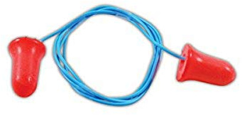 Honeywell MAX-30 Howard Leight Max-30 Max Disposable Foam Corded Earplugs, 100 Pairs, One Size, Red with Blue Chord (Pack of 100)