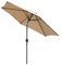 Angel Living 270cm Parasol Manivelle Inclinable Parasol de Jardin, Empêche de La Lumière Solaire Directe et Anti-ultraviolet, Parasol pour Patio et Jardin, Toile pour Balcon Patio Terras (Beige)