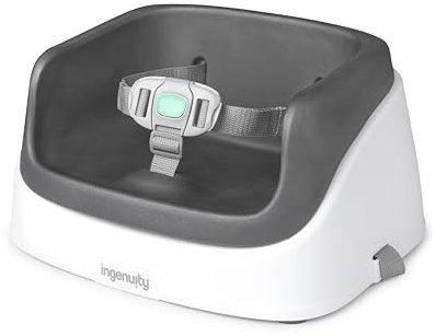 Ingenuity Sitzerhöhung Stuhl, Essen und Fütterung Sitz für Kleinkinder, Boostersitz mit Dreipunktgurt für mehr Sicherheit, leicht zu reinigen, ideal für unterwegs geeignet, ab 16 Monaten