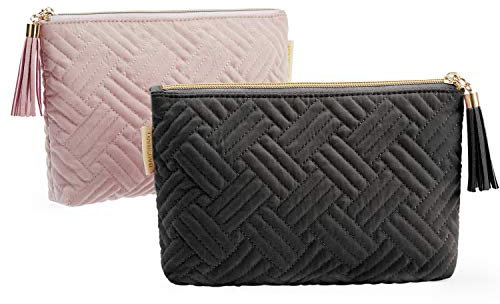 BAGSMART Kosmetiktasche für Frauen 2 Stück Tragbare Tasche Multifunktions-Organizer Mini-Reisetaschen für Make-up-Pinsel, Lippenstift Packing Cube 2PCS