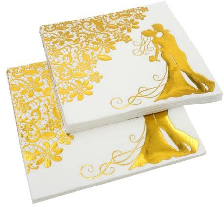60 Stück Hochzeit Servietten 33 X 33 Cm Papierservietten Für Party Deko Hochzeitsservietten Für Tischdeko Sanft Geburtstag Servietten Cocktail Servietten Brautpaar Tischdeko Für Hochzeit Jubiläum