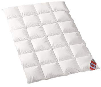 Daunendecke Winterdecke Ultra warm 135x200 cm 1.080 g Daunen Federn Klasse 1 weicher Bezug
