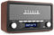 Audizio Foggia, Retro Radio, DAB Plus Radio, Bluetooth, Batterie- Netzbetrieb, Radiowecker, FM, 20 Speicherplätze, AUX, Alarm Küchenradio Vintage, Grau