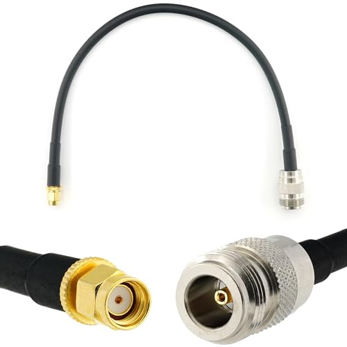 RANGEFUL RP-SMA Mâle vers N Femelle 30cm Rallonge Antenne WiFi Cable Coaxial — câble d'extension HF240 (LMR 240 équivalent) etanche — pour Routeur WiFi Caméra IP Carte Réseau sans Fil Mini PCIE