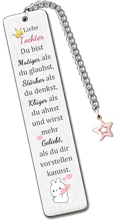 Tochter Lesezeichen Weihnachts Inspirierend Gehen zur Universität Ermutigen Andenken Abschluss Geburtstag Teenager Distanz Begleiten zurück zur Schule Geschenk Frauen Buchzubehör von Papa Mama