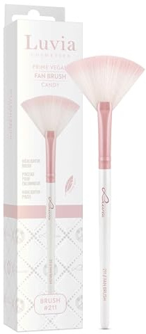 Professioneller Make-up Pinsel Luvia, Highlighter Schminkpinsel, Fallout, Fächer Pinsel, veganer Kosmetikpinsel, 211 // Fan Brush - Candy
