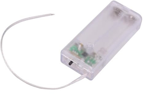 AA x 2 Enclosed Battery Holder (Clear Case)