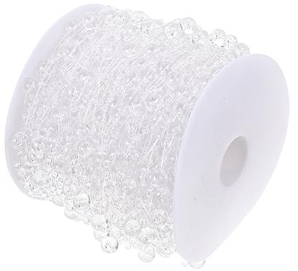 TEHAUX 1rolle Dekoration Bead Garland Für Blumenarrangements Party Und Tischdeko Leichte Perlenkette Für Kreative Bastelprojekte Und Festliche Anlässe
