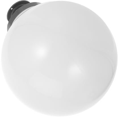 POPETPOP Kugel Lampenschirm Mit Standfuß 30CM Weißer Lichtglobus Für Außenleuchten Straßenlaternen Zaunpfostenlichter Wetterfest Und Langlebig