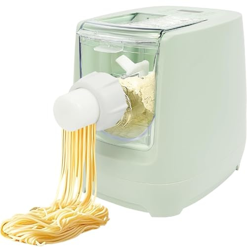 Máquina eléctrica for hacer pasta, 13 moldes, profesional, con pantalla LED, 260 W, for hacer pasta casera y espaguetis, color verde